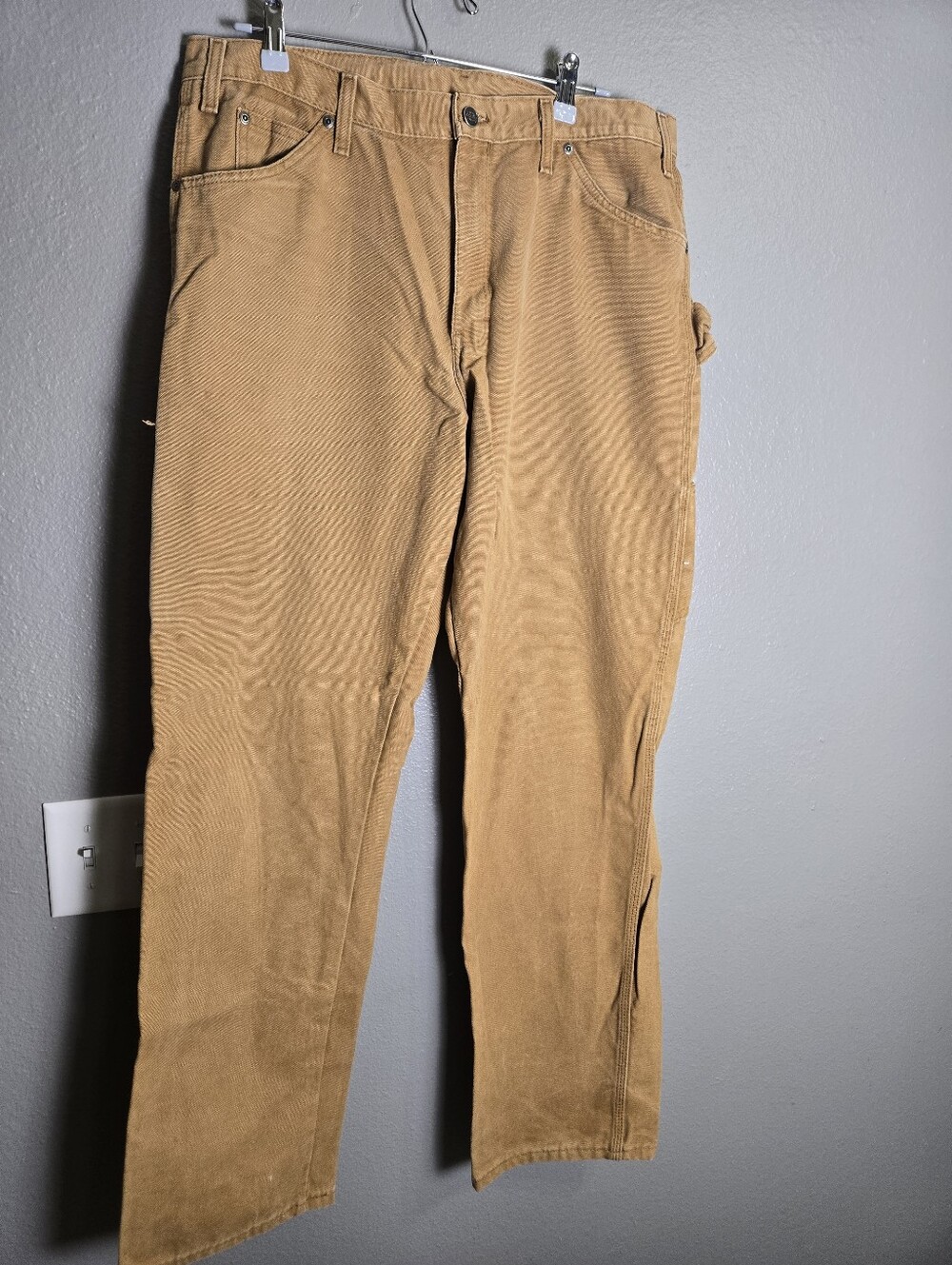 Dickies Tan Carpenter Work Pants 100% Cotton Size 36x34